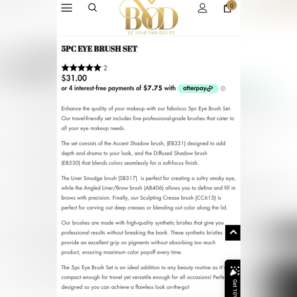 5/75$ BYOD 5pc Eye Brush Set - Picture 3 of 3